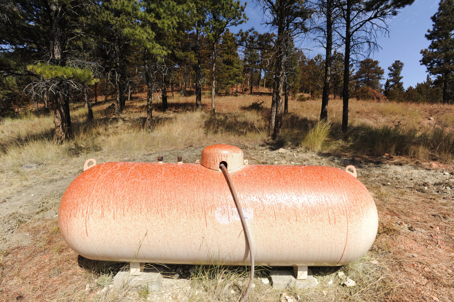Fire retardant covers a propane tank